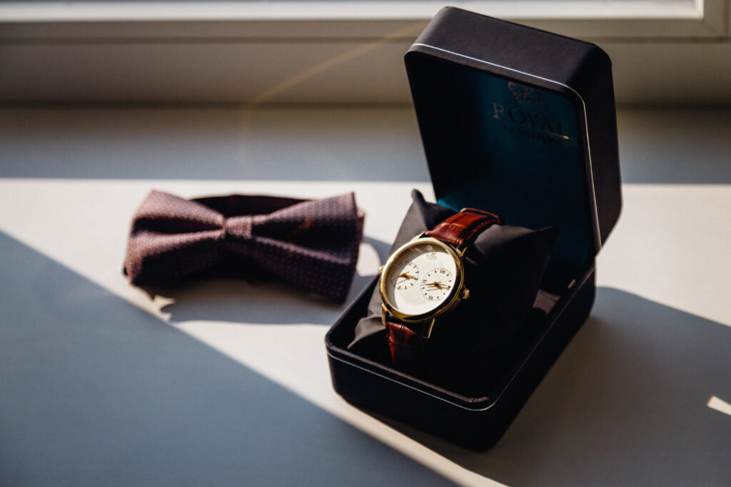 Luxury watch in presentation box at DCL Jewelry & Loan watch repair, San Diego