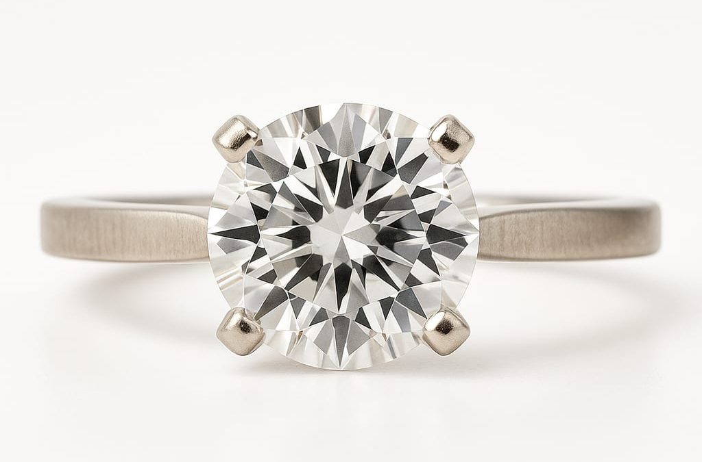 Discover Elegance with Our 14K White Gold Diamond Solitaire Ring