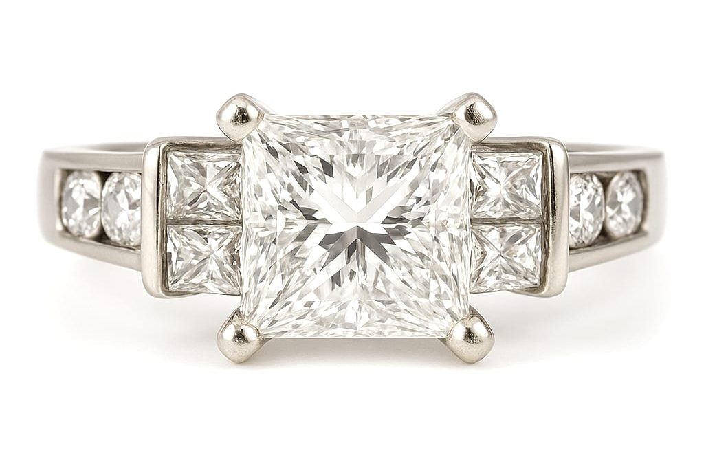 14K White Gold 2.33 ctw Diamond Ring for Sale in San Diego