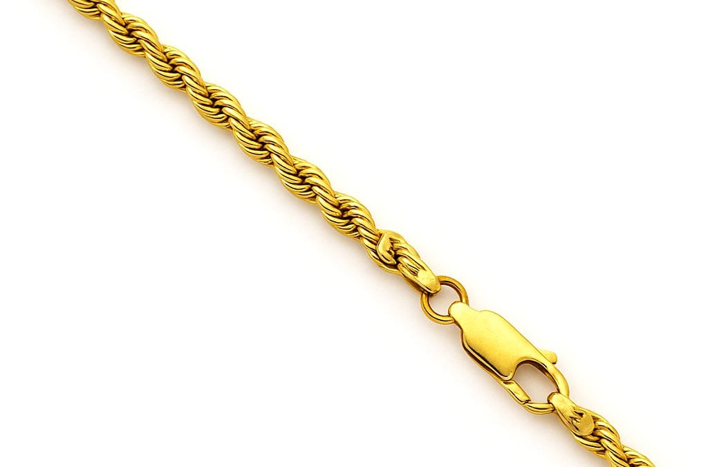 Discover the Elegance of Our 14K Gold Rope Chain Necklace