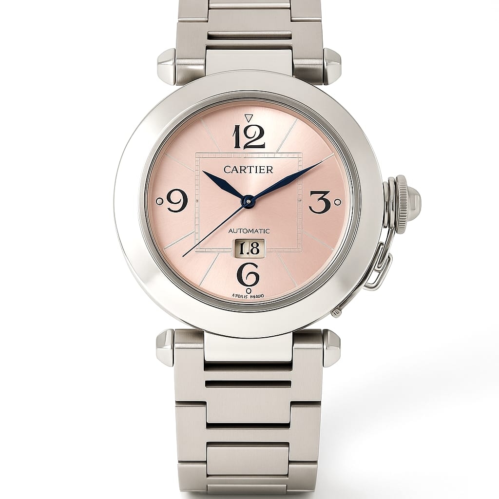 Cartier Pacha C 35mm Pink Dial Watch front view