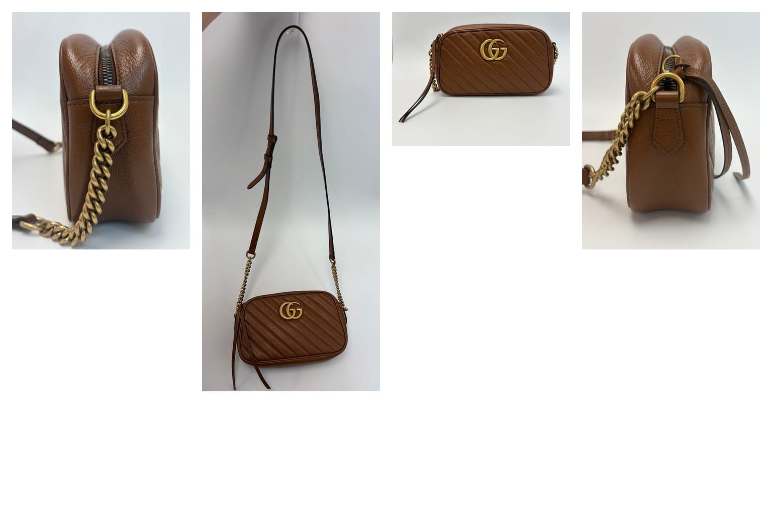 Collage of Gucci GG Marmont Bag features