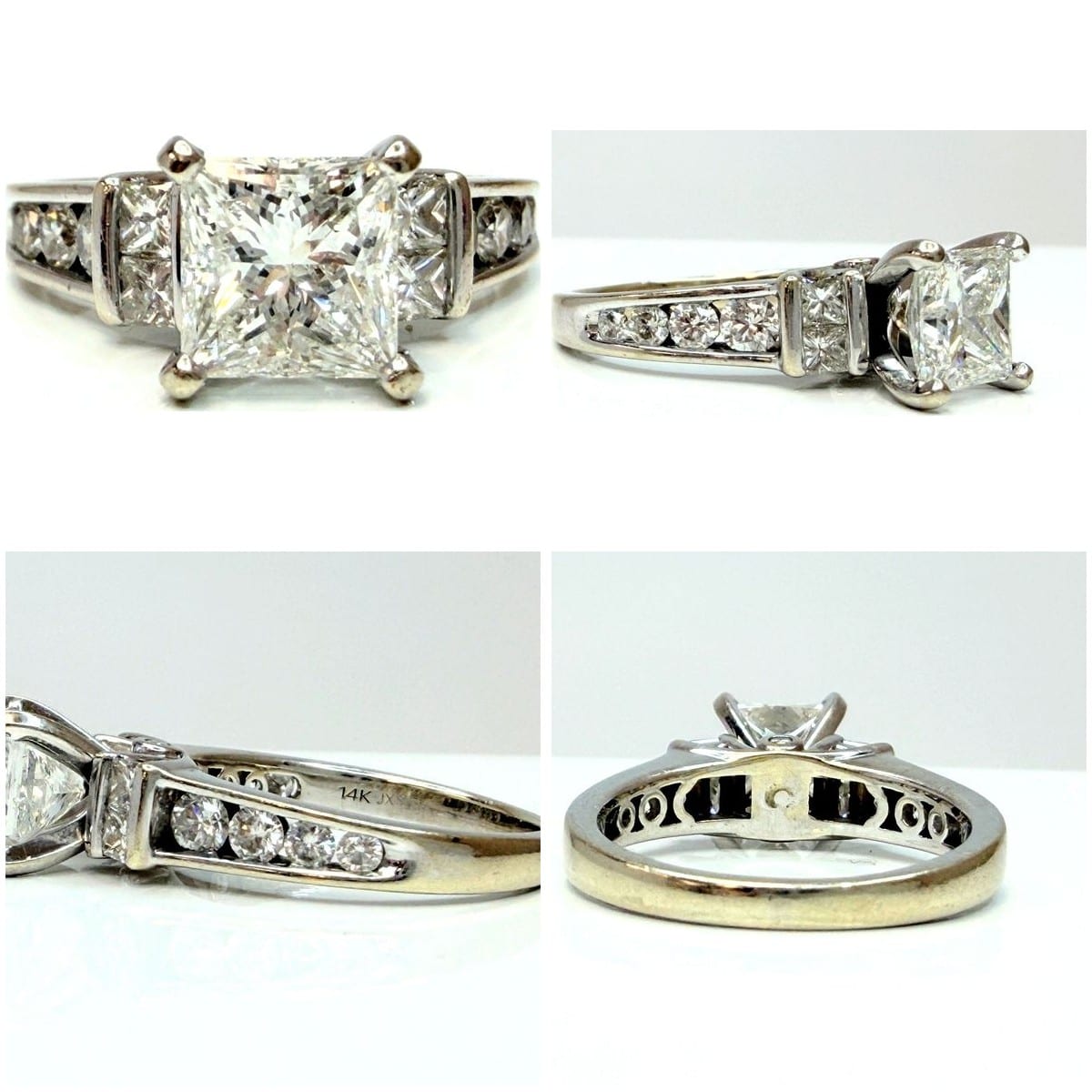 Diamond ring with white background