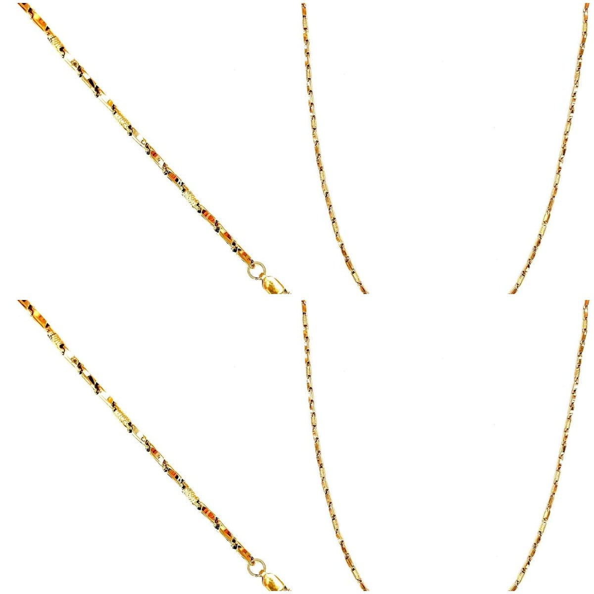 Collage of 18K gold chain details