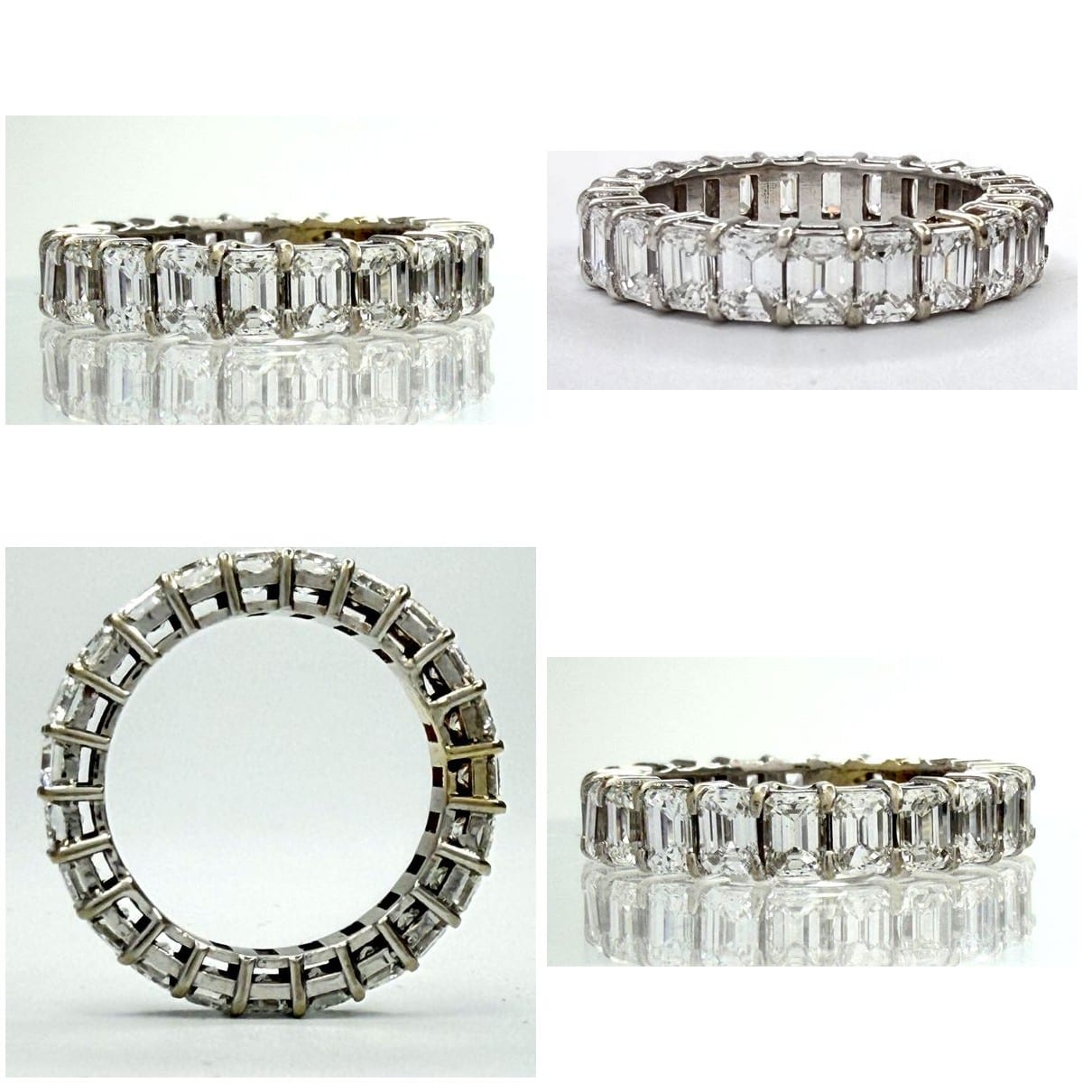 Collage of 18K White Gold Diamond Eternity Band
