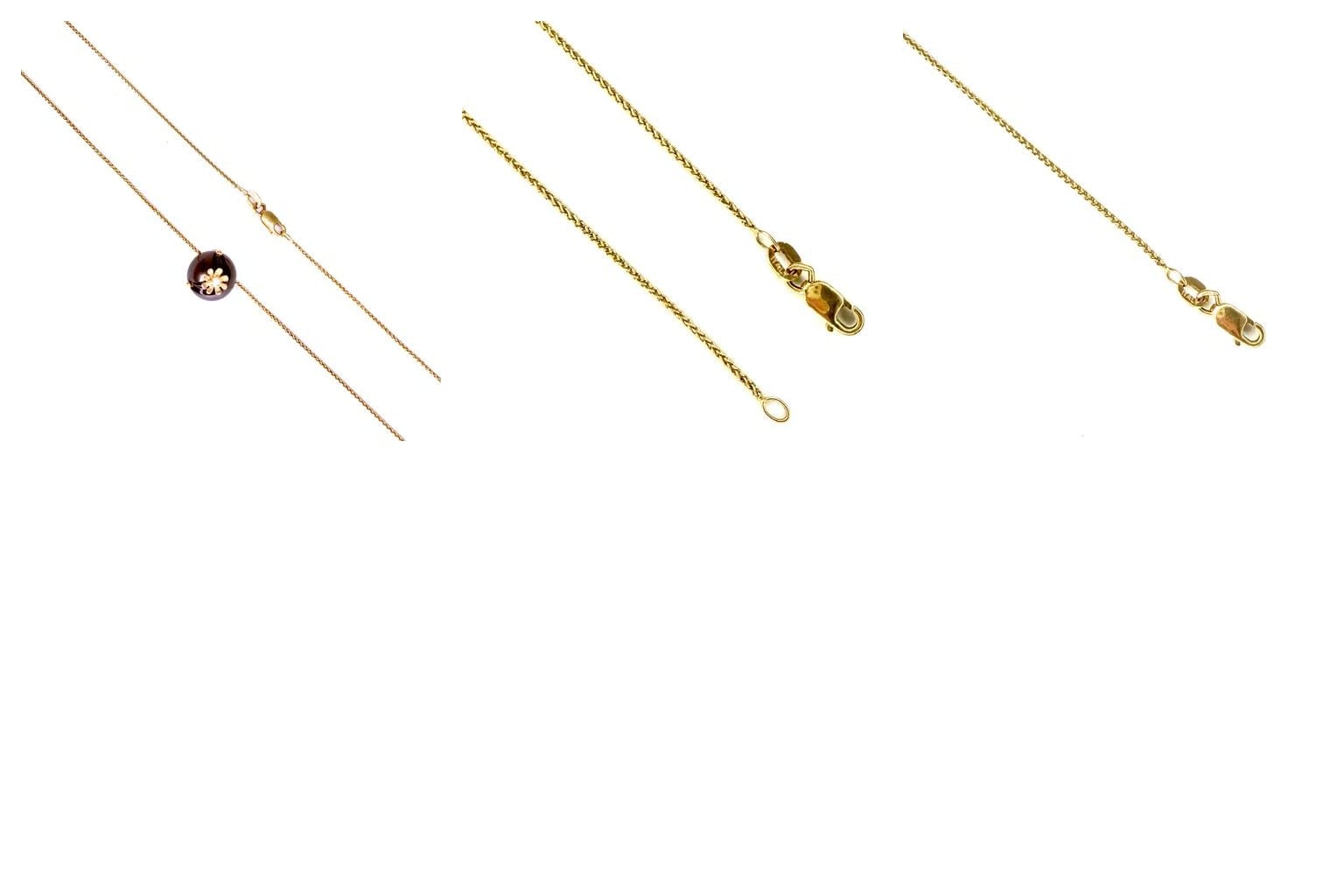 Collage of the 14K Gold Peacock Pearl Necklace