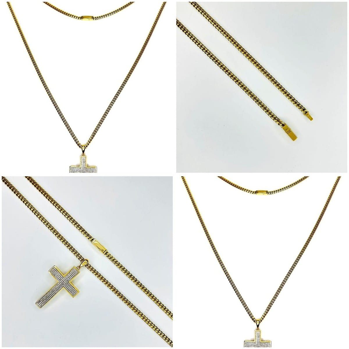 Collage of necklace details