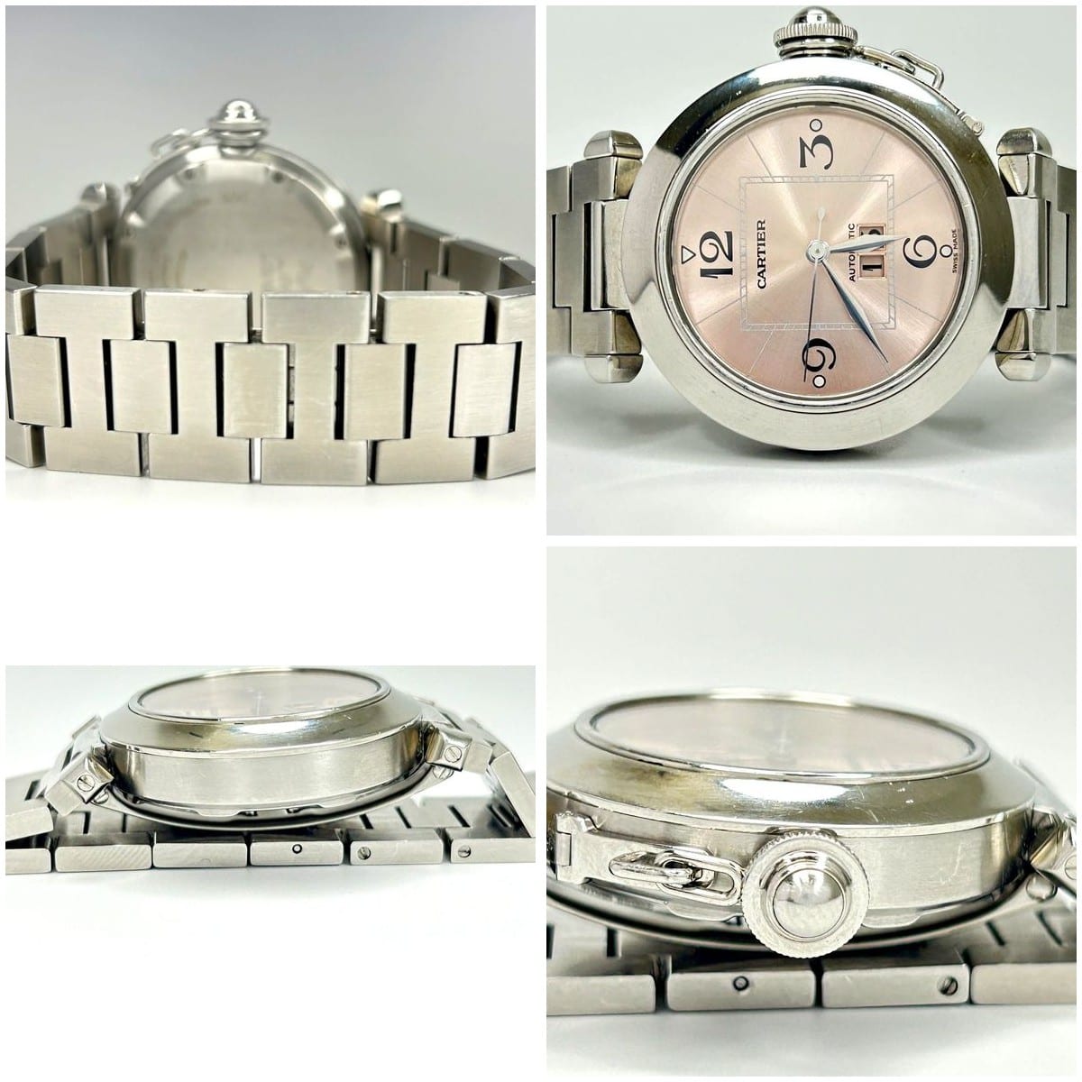 Cartier Pacha C watch details collage