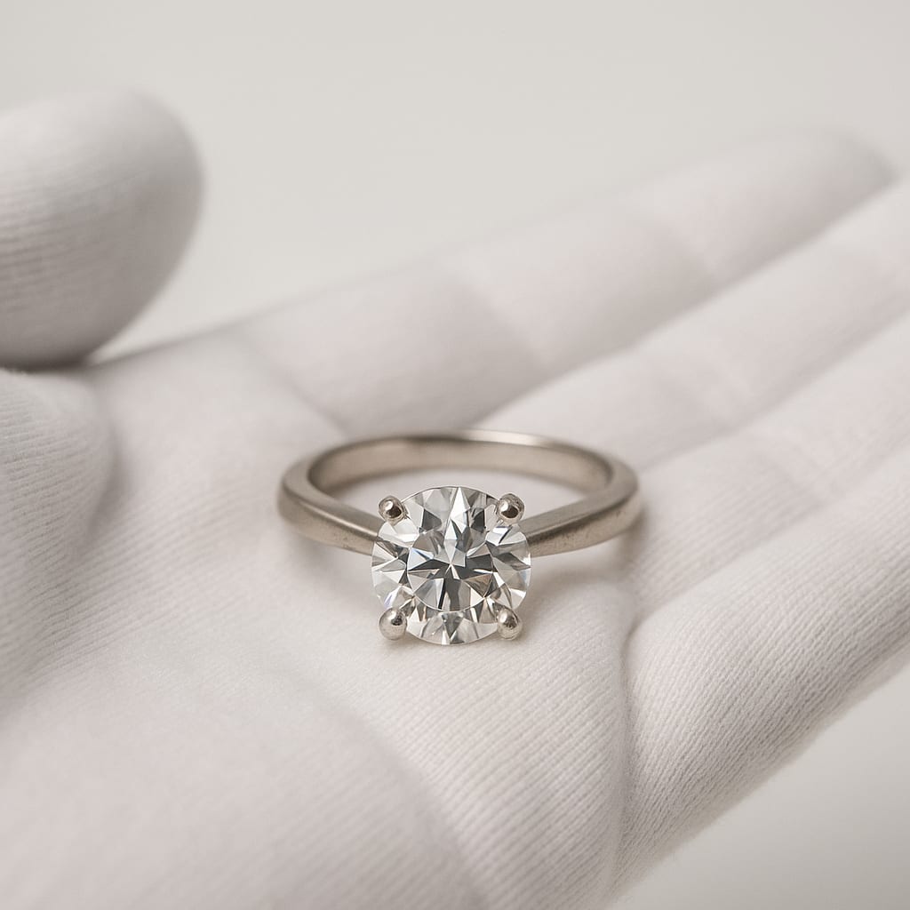 Diamond Solitaire Ring Detail