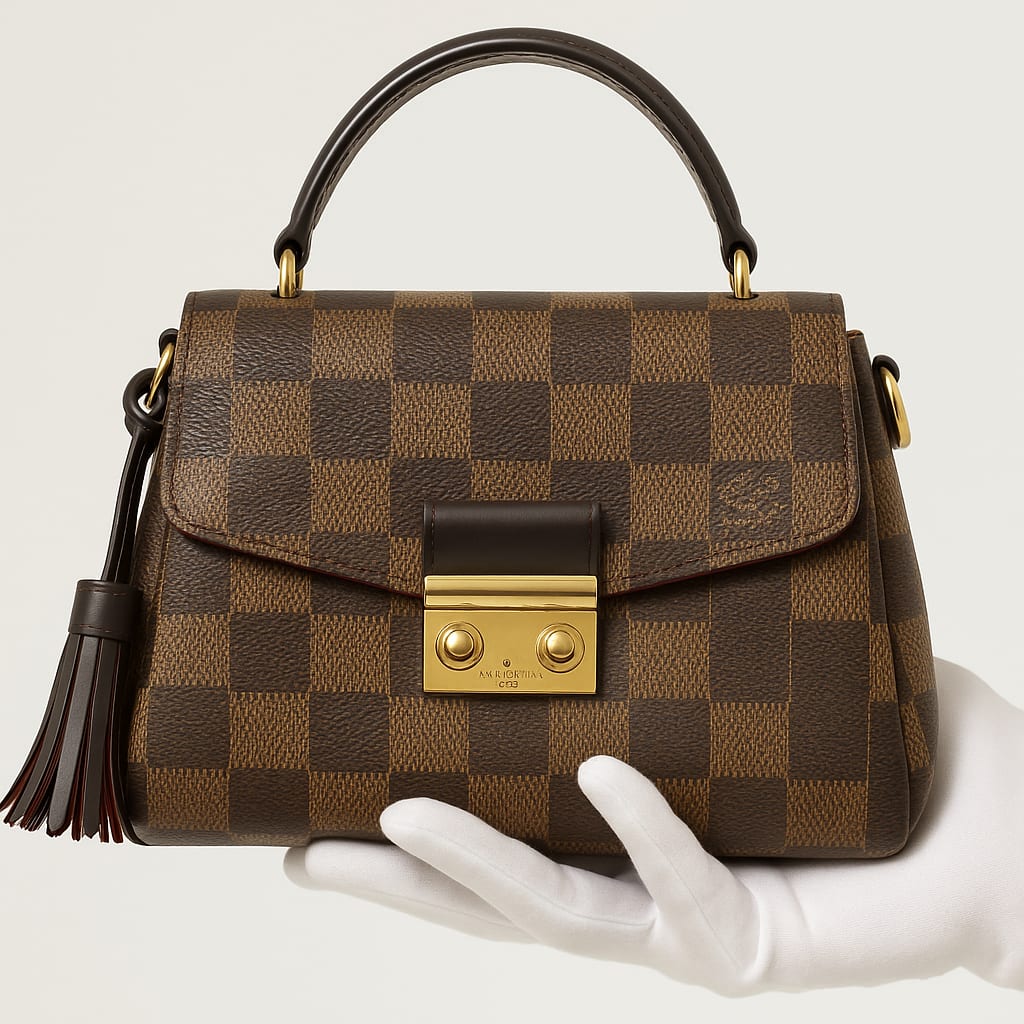 Close up of Louis Vuitton Croisette Bag hardware
