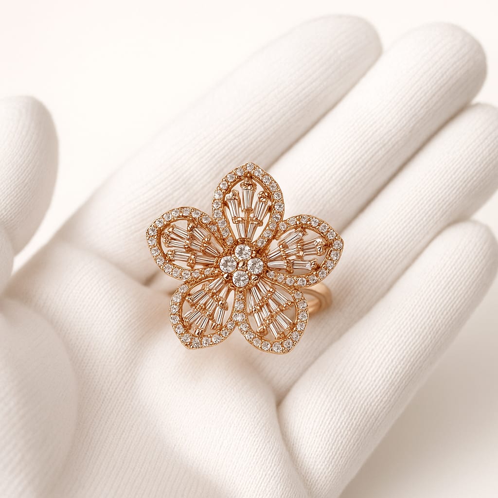DCL Jewelry staff handling the Effy ring with care