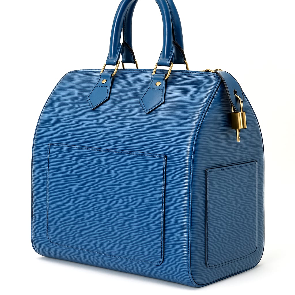 Detail of Louis Vuitton Epi Speedy 40 lock and key