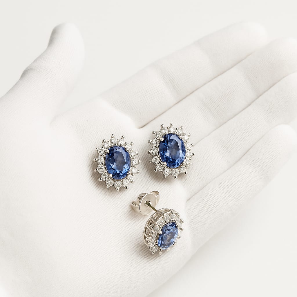 Interior view of the earrings showcasing their design.