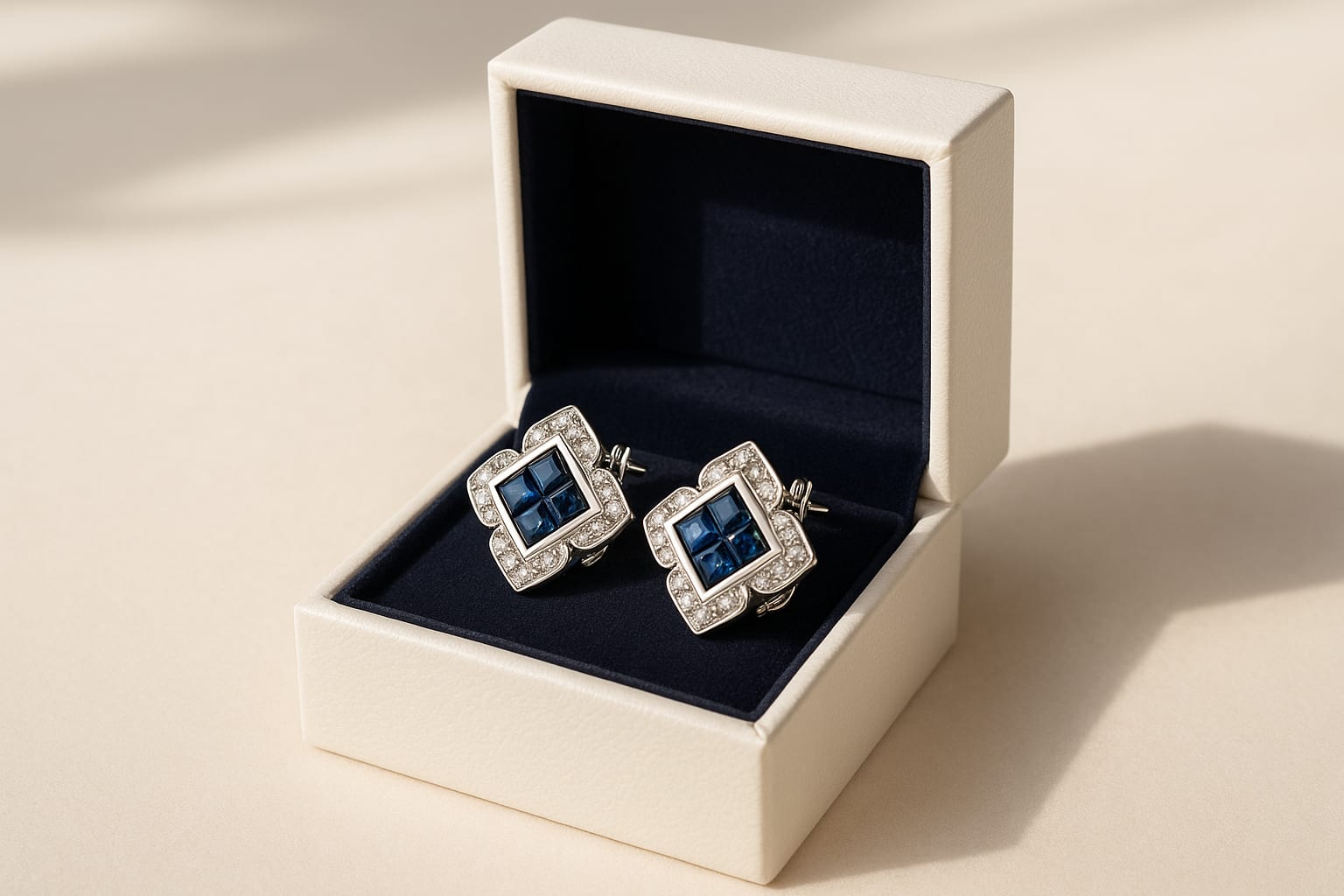 Luxury display of earrings at DCL Jewelry & Loan