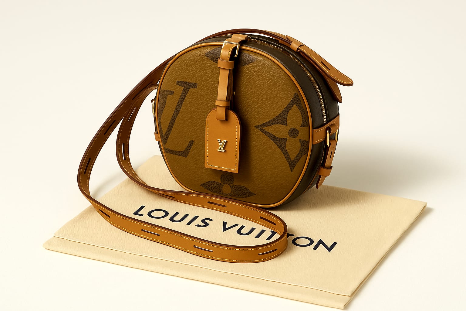 Louis Vuitton handbag on luxury display