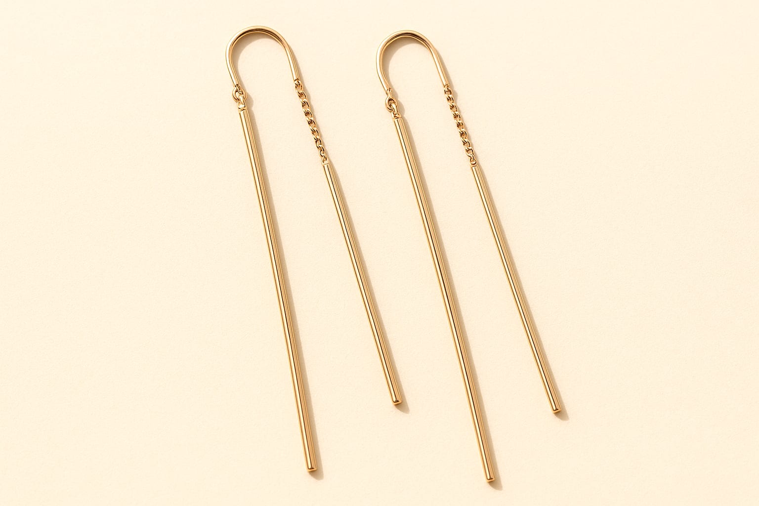 Luxury display of 18K rose gold earrings at DCL Jewelry & Loan