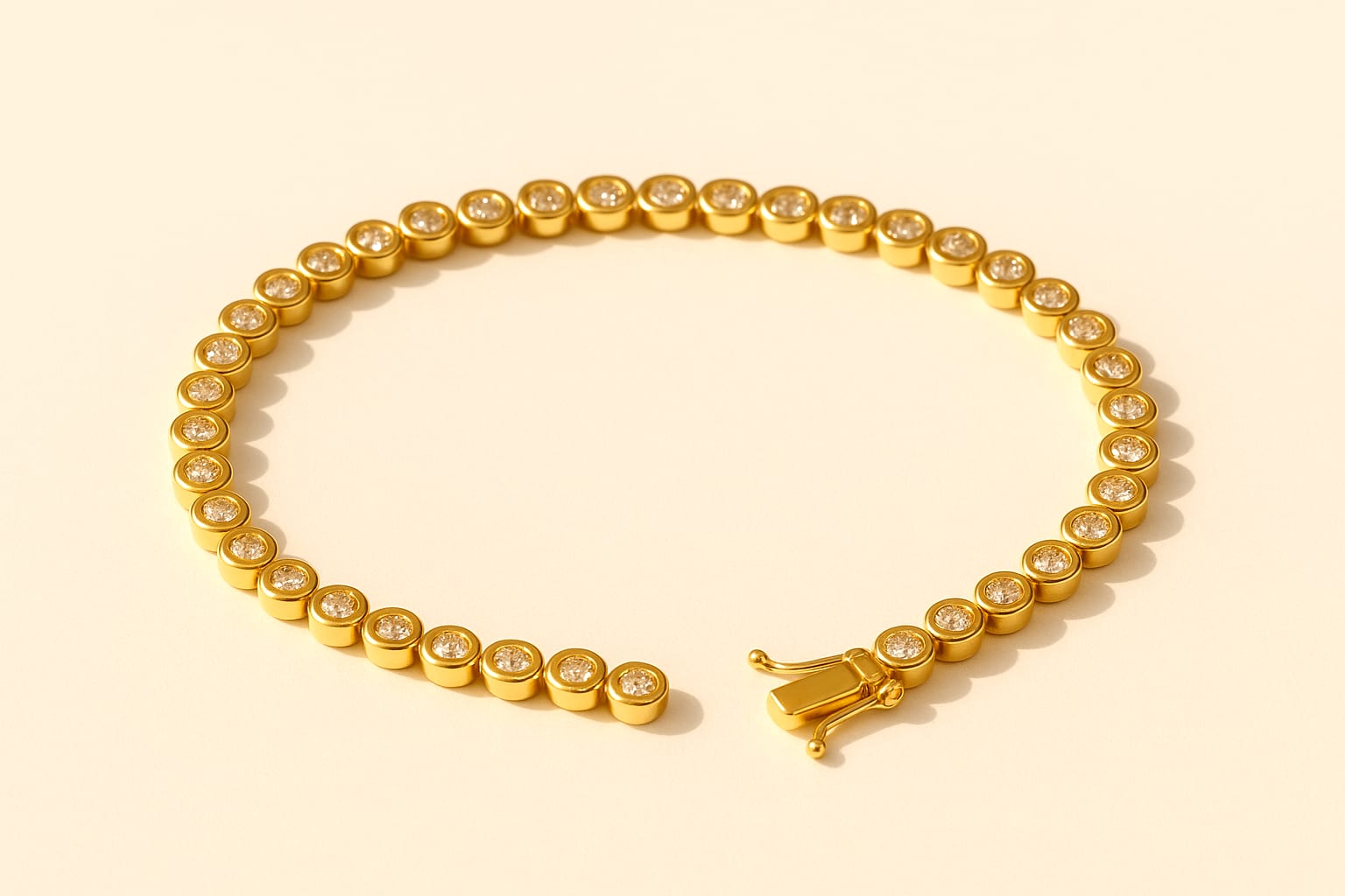 Luxury display of the diamond bracelet
