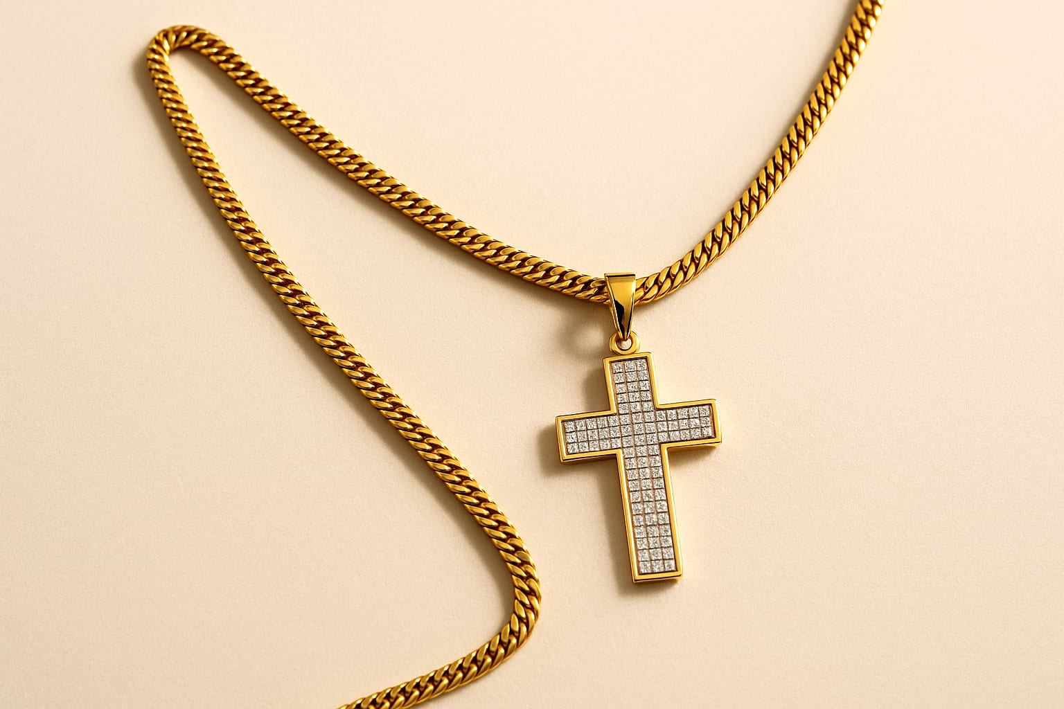 Necklace displayed in luxury setting