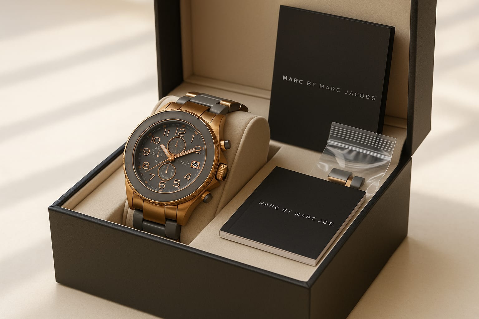 Marc Jacobs watch on luxury display