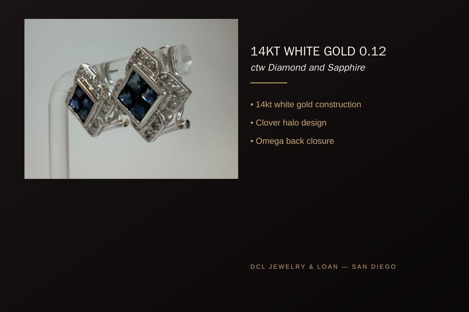 Infographic banner detailing earring features