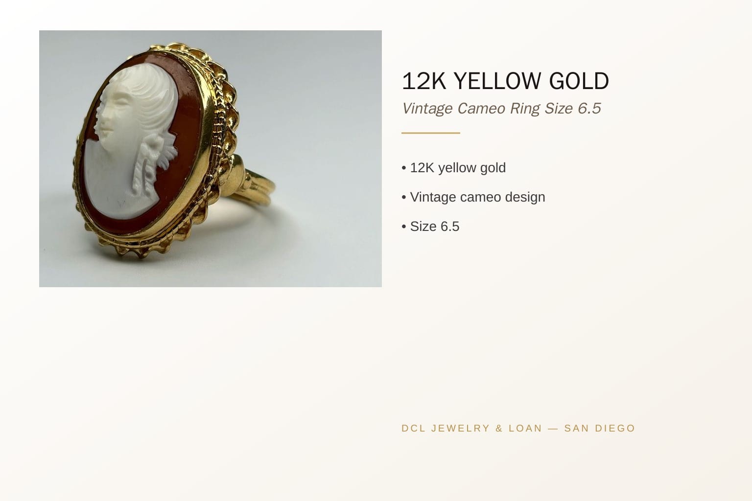 Infographic banner showcasing vintage jewelry