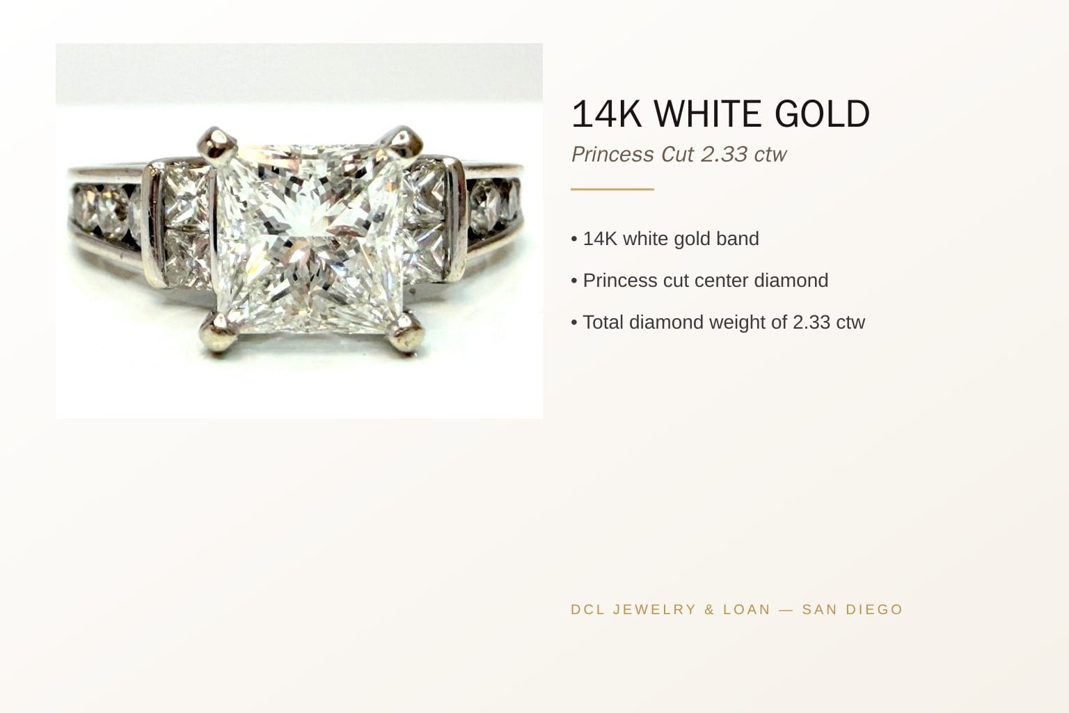 Infographic of diamond ring features
