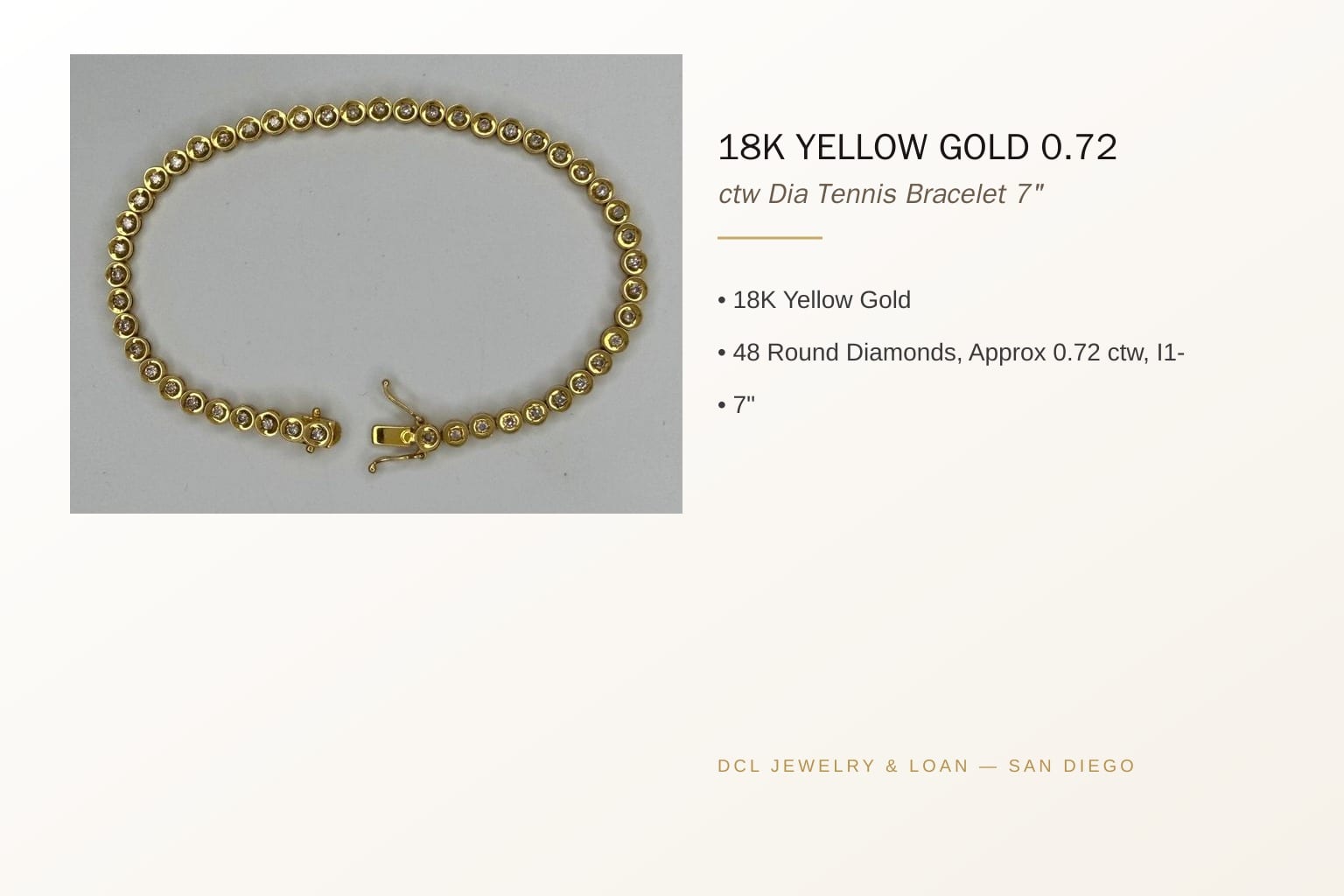 Infographic of diamond and gold bracelet features