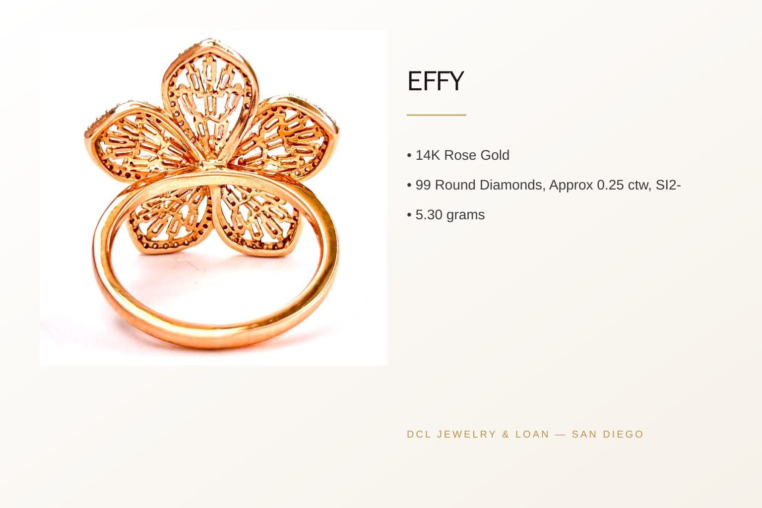 Infographic of Effy ring features