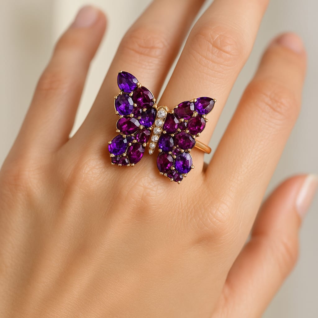 Effy Butterfly Ring on model in lifestyle setting