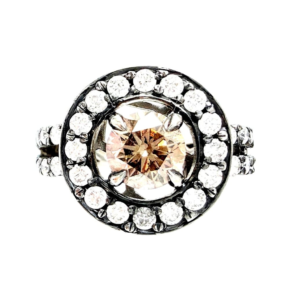 14K White Gold 1.83 ctw Diamond Ring real product photo