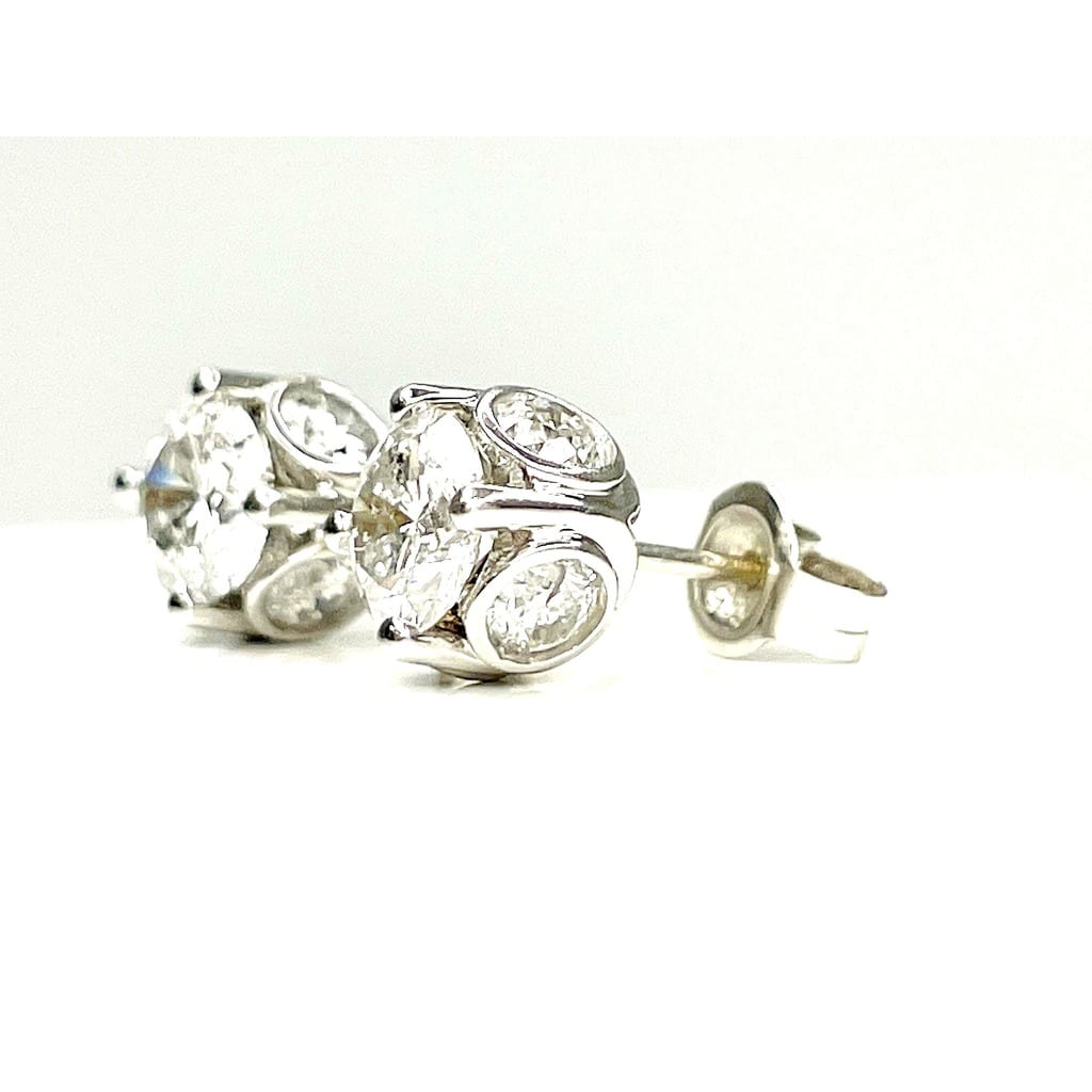 Earrings displayed in box