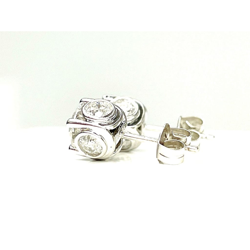 Earrings worn by a model