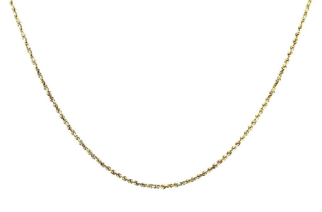 Discover the Elegance of Our 14K Gold Rope Chain Necklace