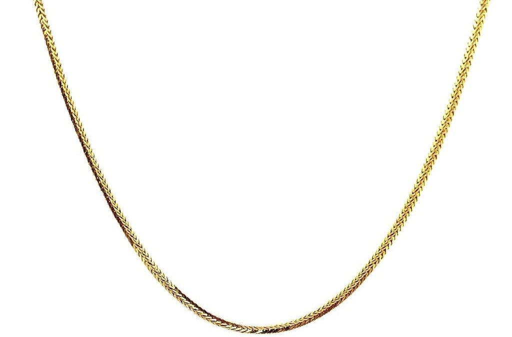 Discover the Elegance of Our 16K Yellow Gold Wheat Chain