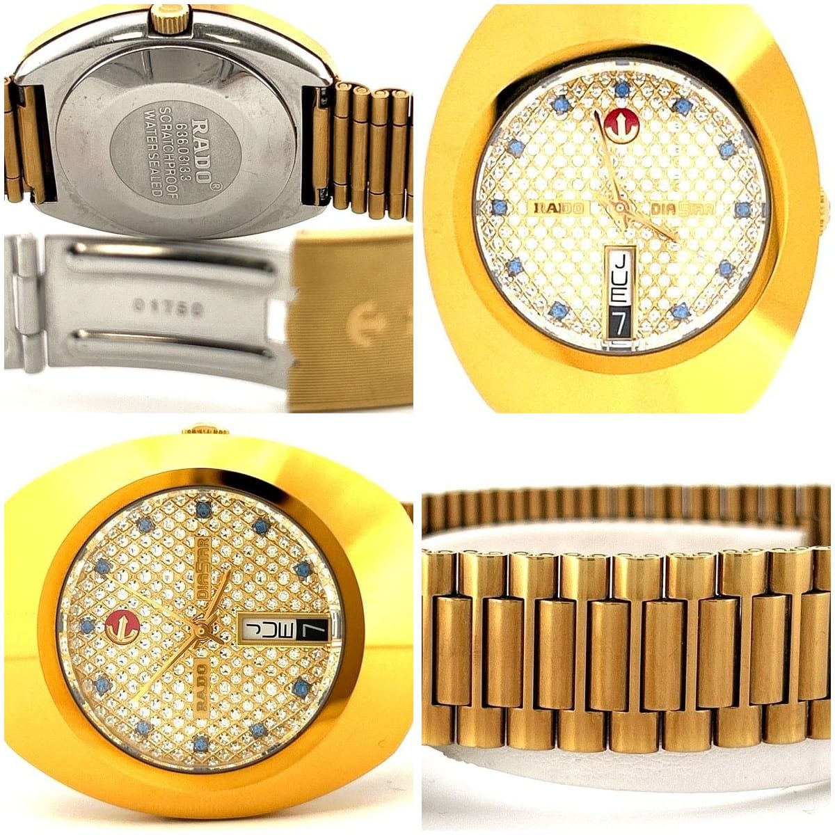 Collage of the RADO Diastar watch features