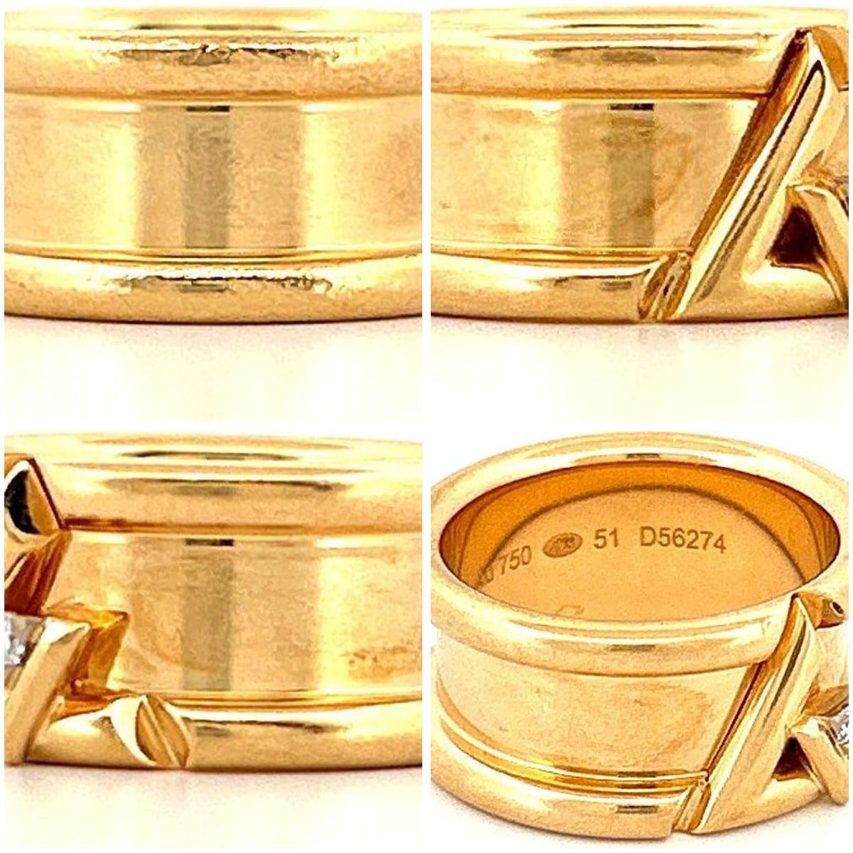 Collage showing different angles of the Louis Vuitton ring