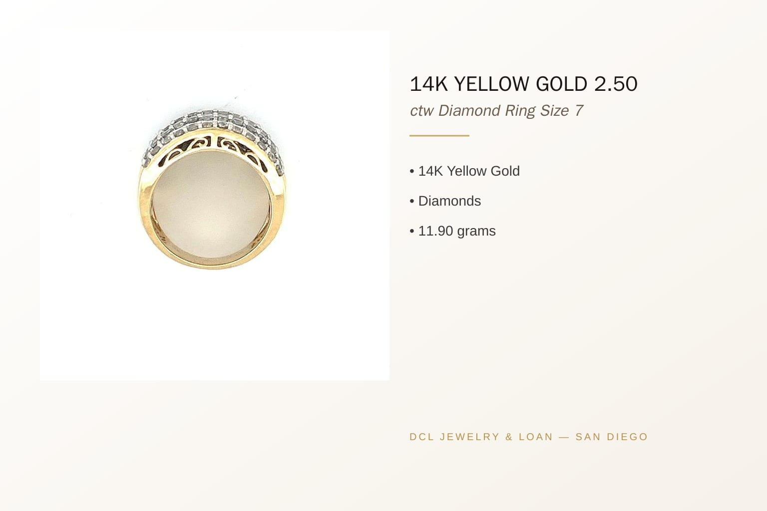 Infographic banner of diamond ring features