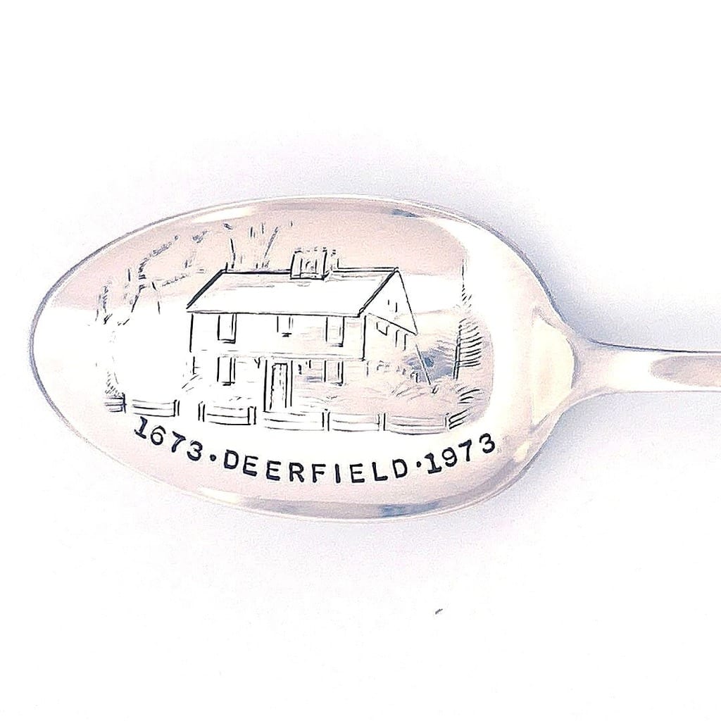 Engraved detail of the Deerfield Tricentennial Spoon