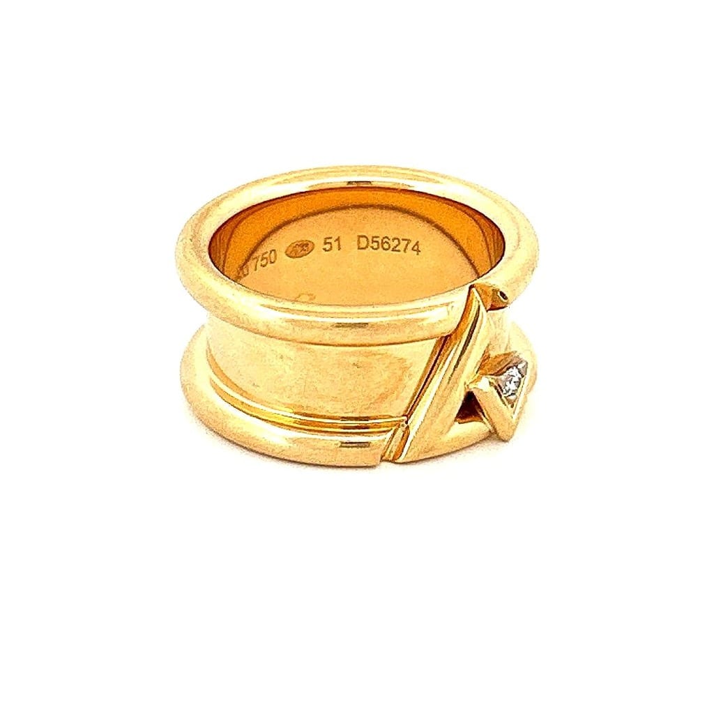 Louis Vuitton ring with inscribed details