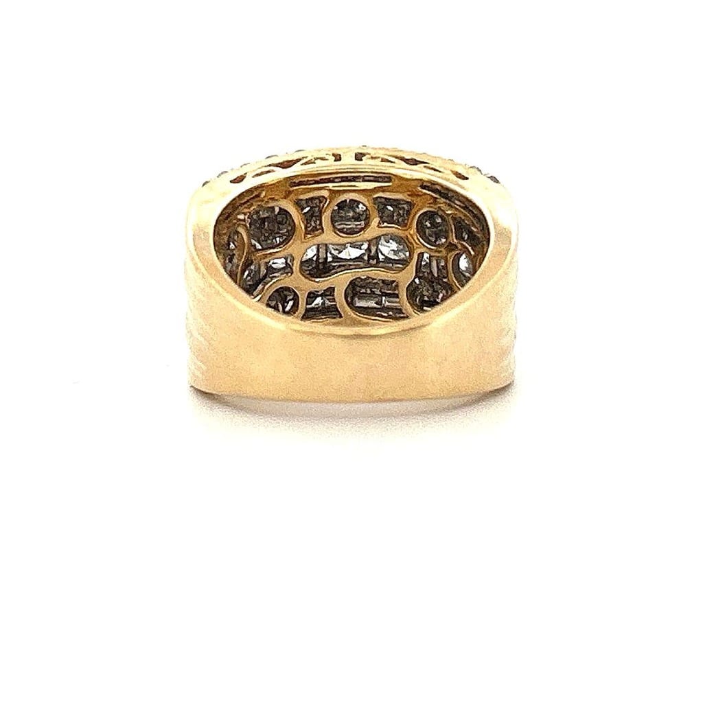 Close-up of diamond ring details
