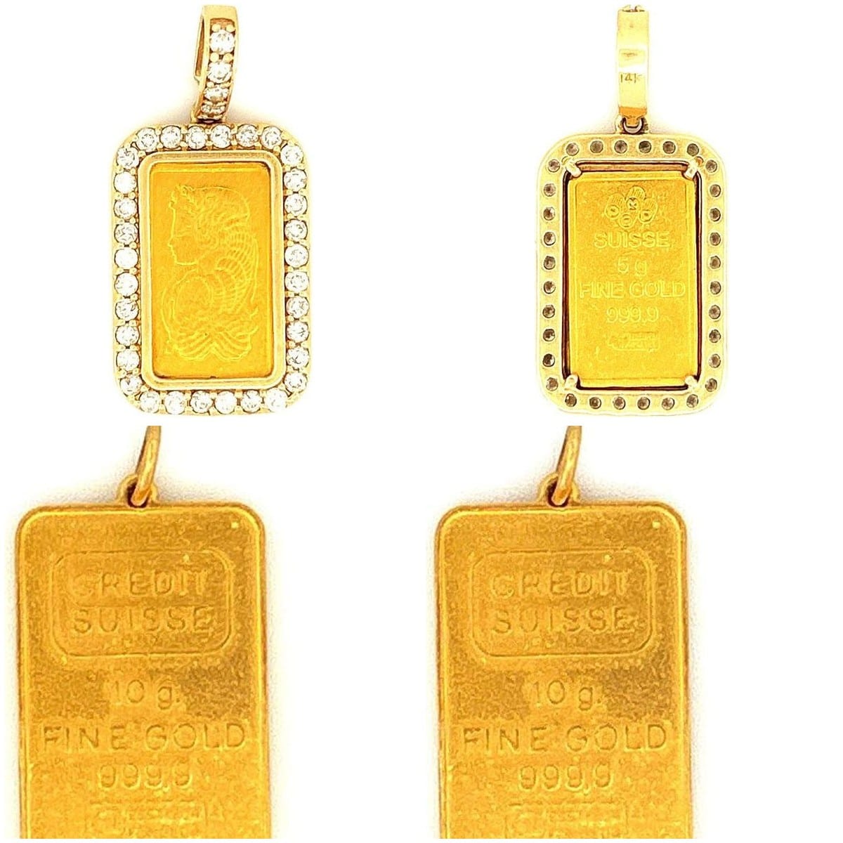 Collage of the Pamp Suisse pendant from various angles