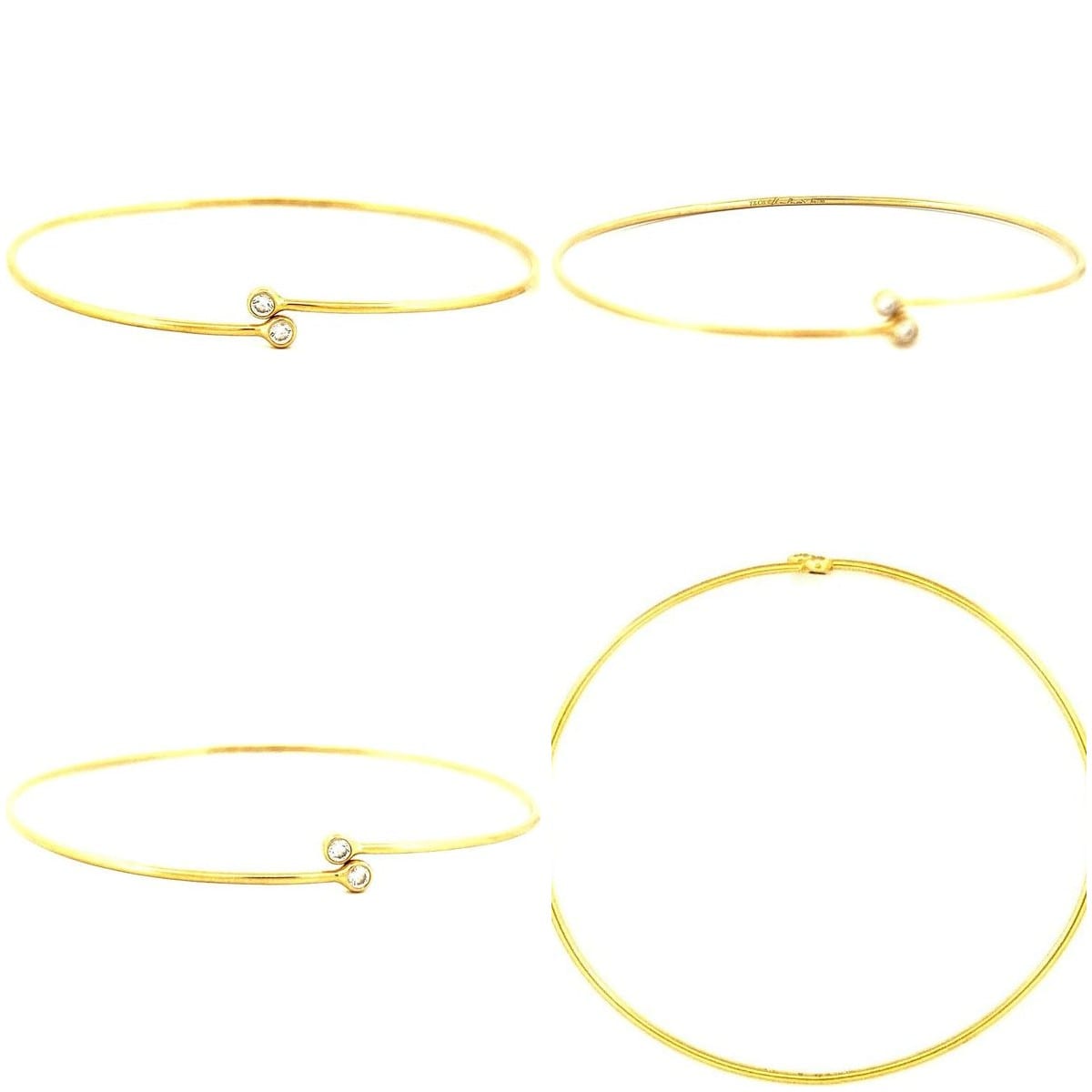 Tiffany & Co. Elsa Peretti Diamond Bangle displayed on white background