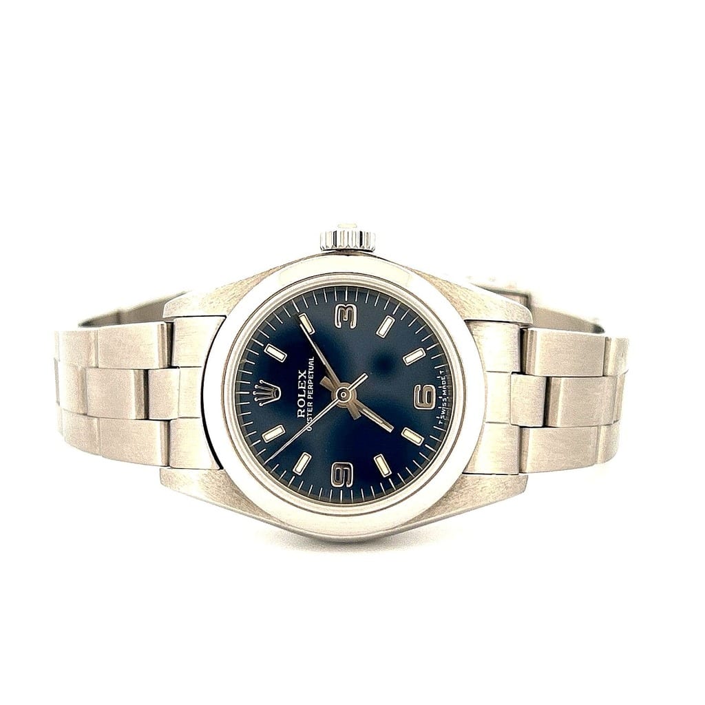 Close-up of the Rolex Oyster Perpetual dial