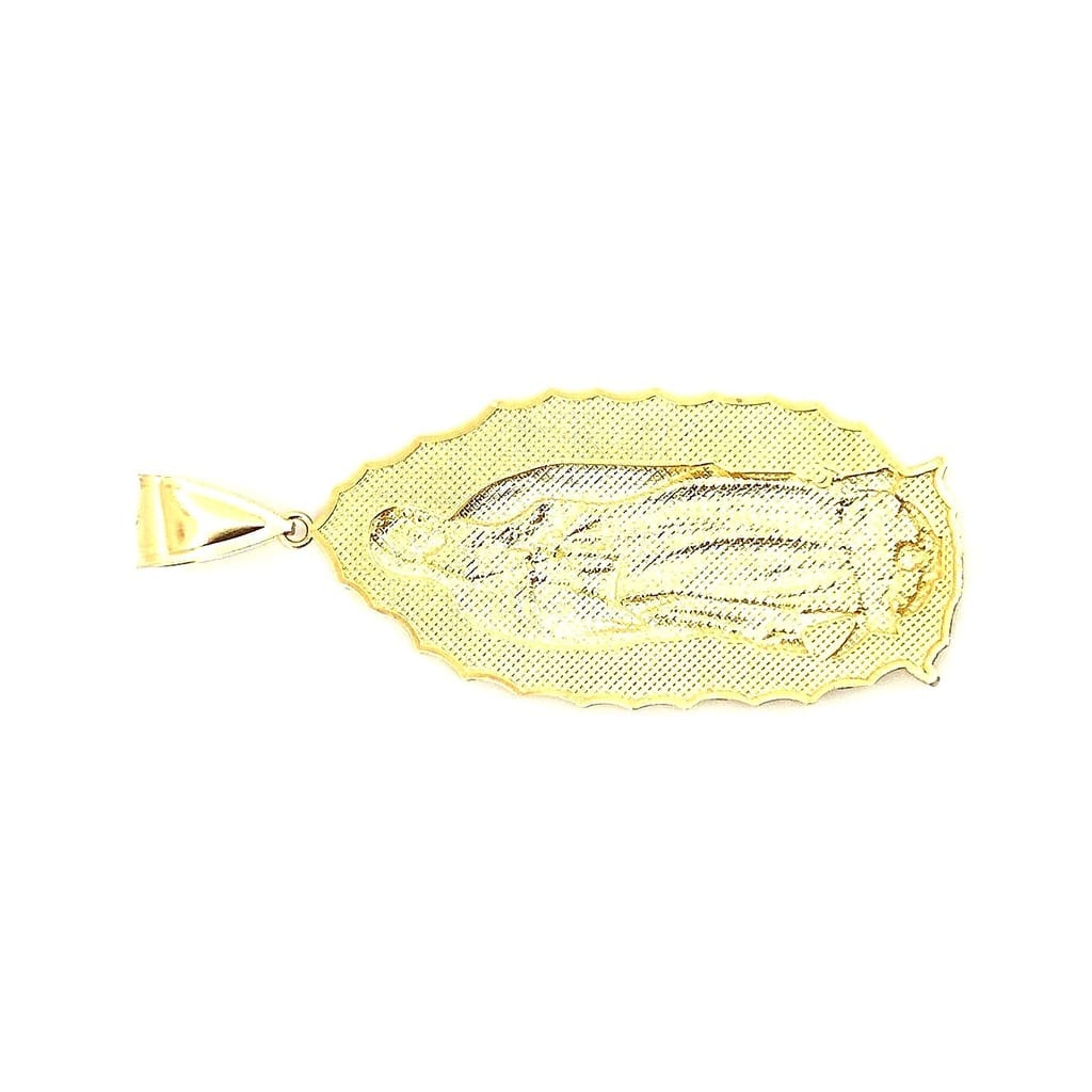 Side view of 14K Gold Guadalupe Pendant
