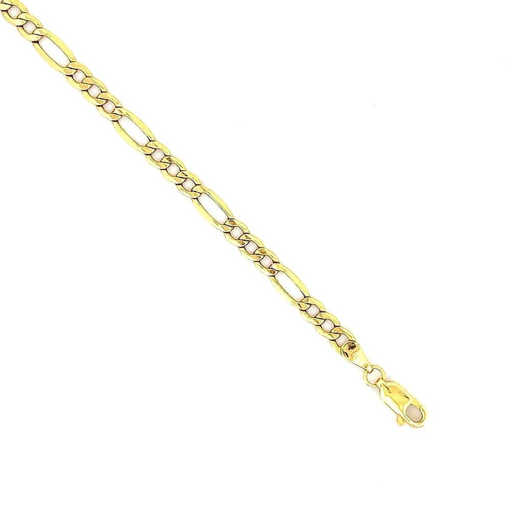 Model wearing 14K Yellow Gold Figaro Chain