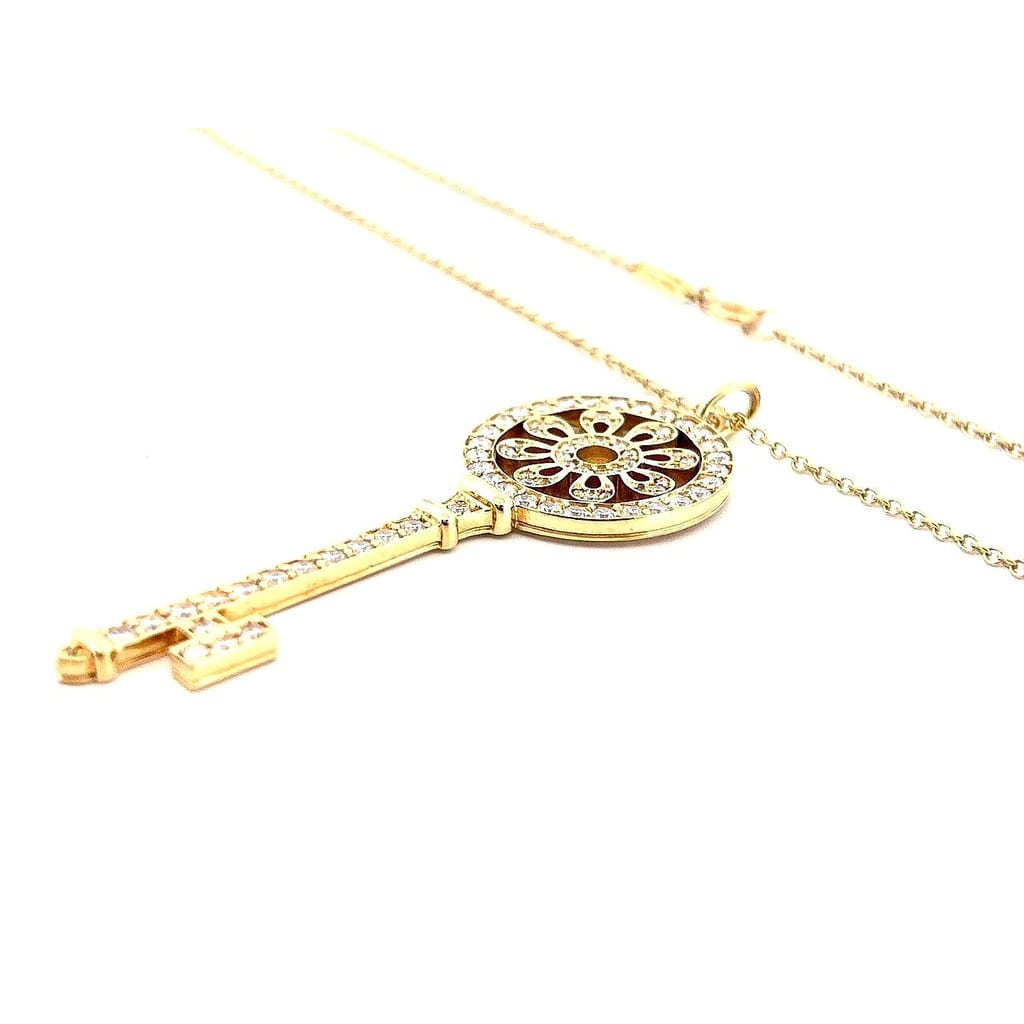 Close-up of Diamond Key Pendant