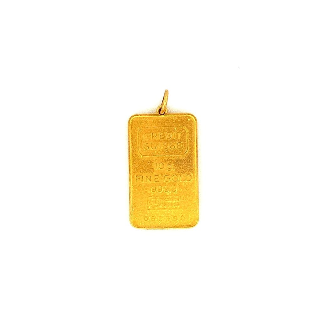 Side view showing the thickness of the pendant
