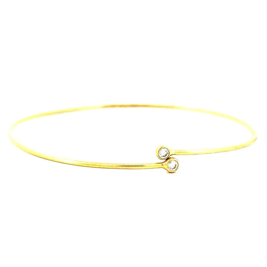 Side view of the Tiffany & Co. Elsa Peretti Bangle showing its slim profile