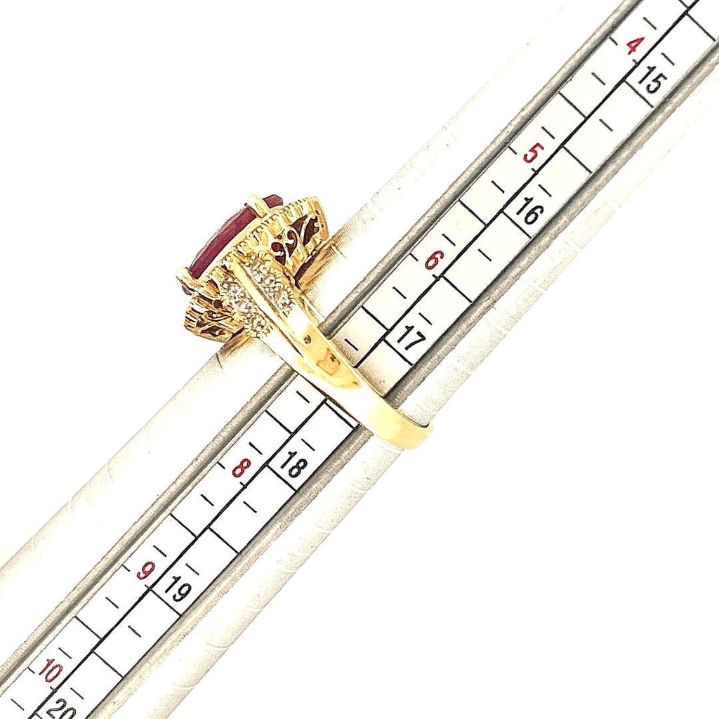 Back of the ruby and diamond ring