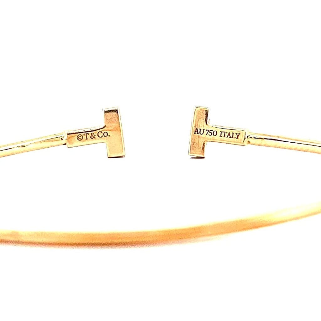 Tiffany & Co. T- Narrow Wire Bracelet in its original condition